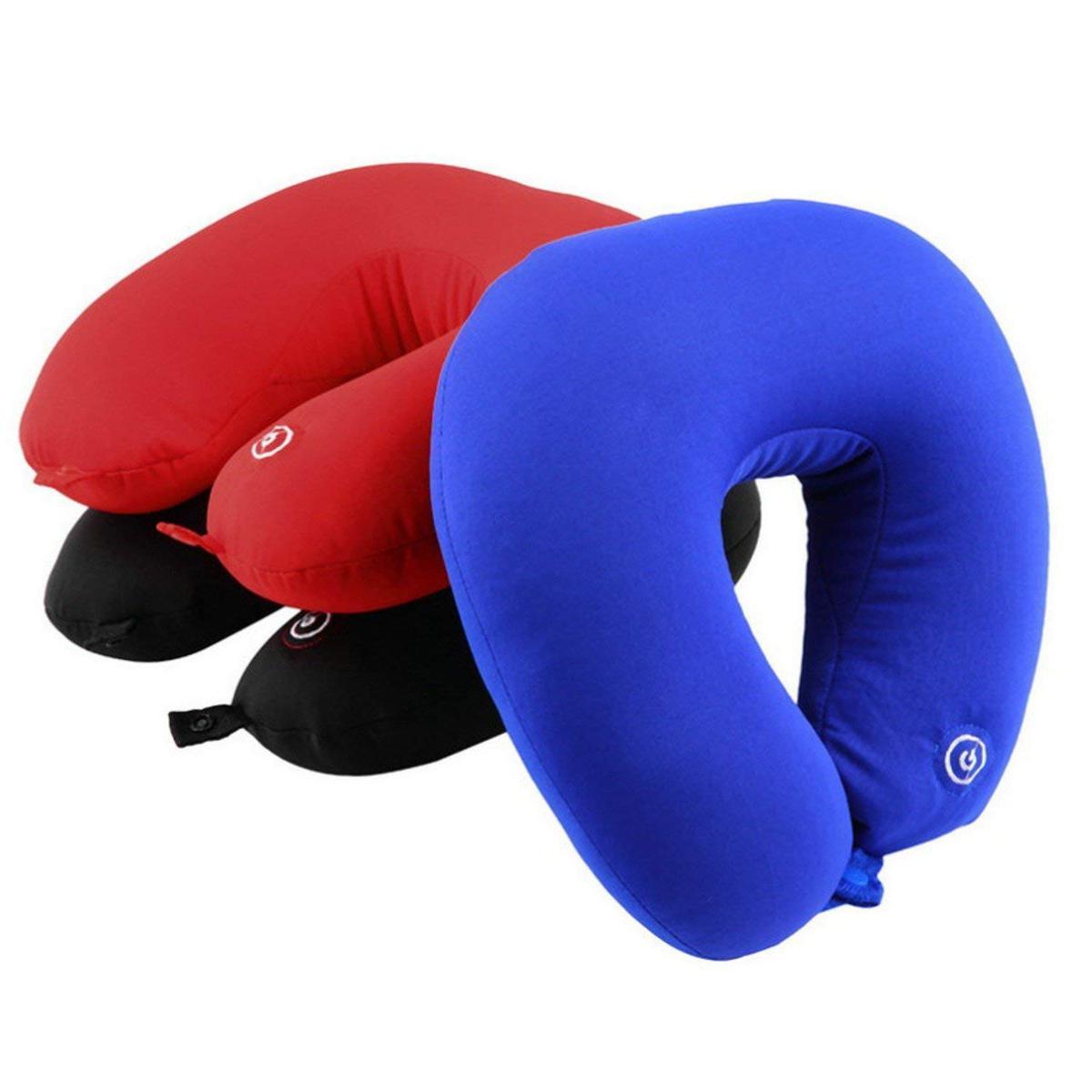Picture of Neck massages pillow for home , office and travelling microfiber vibration technology