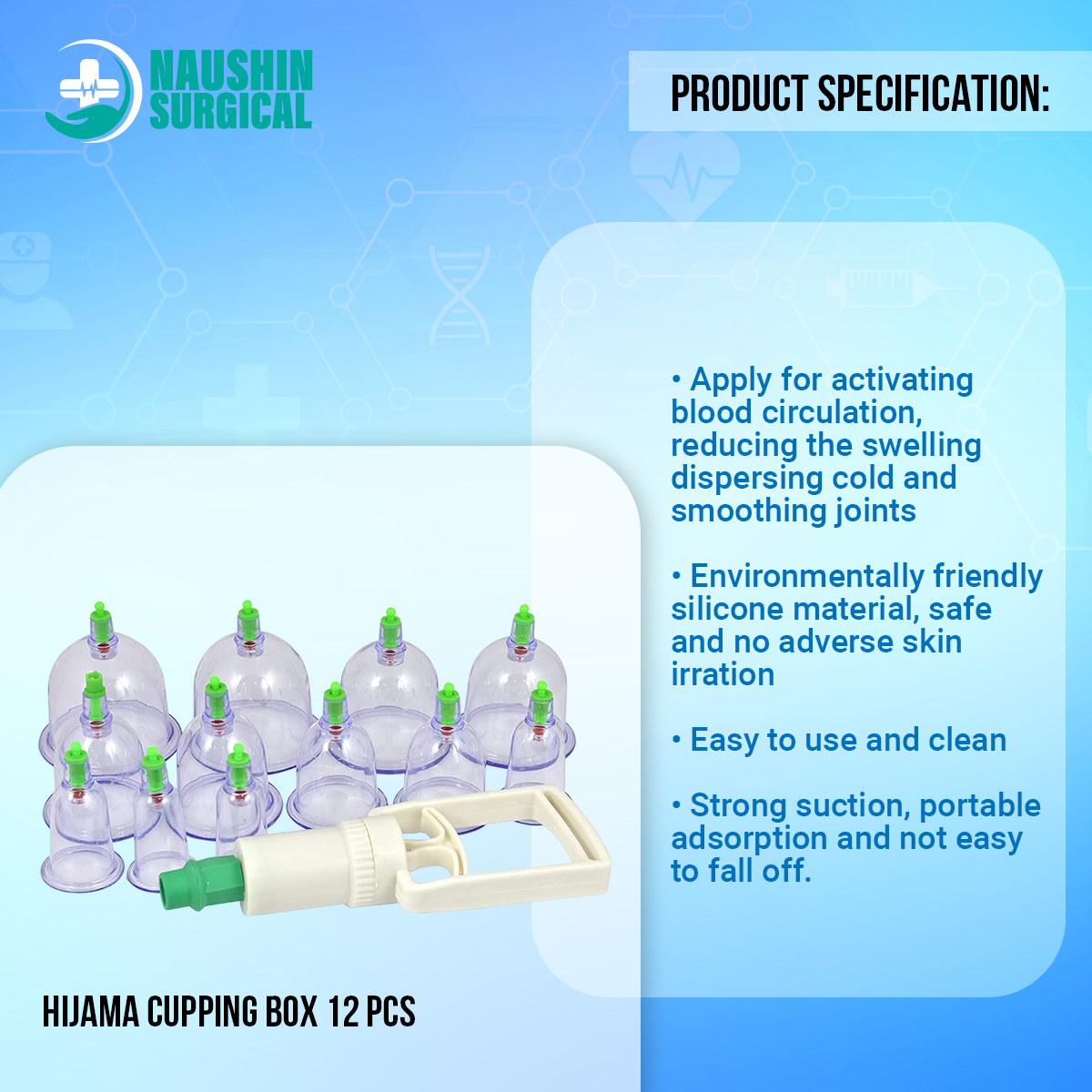 Picture of Vacuum 12 cupping Medical Therapy Magnetic Machine Suction Acupressure Machine