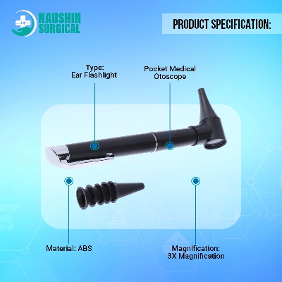 Picture of Ear Otoscope Ear Flashlight Medical Diagnostic Otoscope Ear Care Magnifying Lens Clinical Penlight Flashlight Ear Care Tools Set
