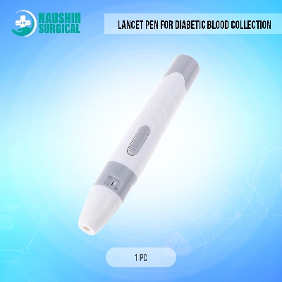 Picture of Lancet Pen Lancing Device For Diabetics Blood Collect 5 Adjustable Depth Blood Sampling Glucose Test Pen