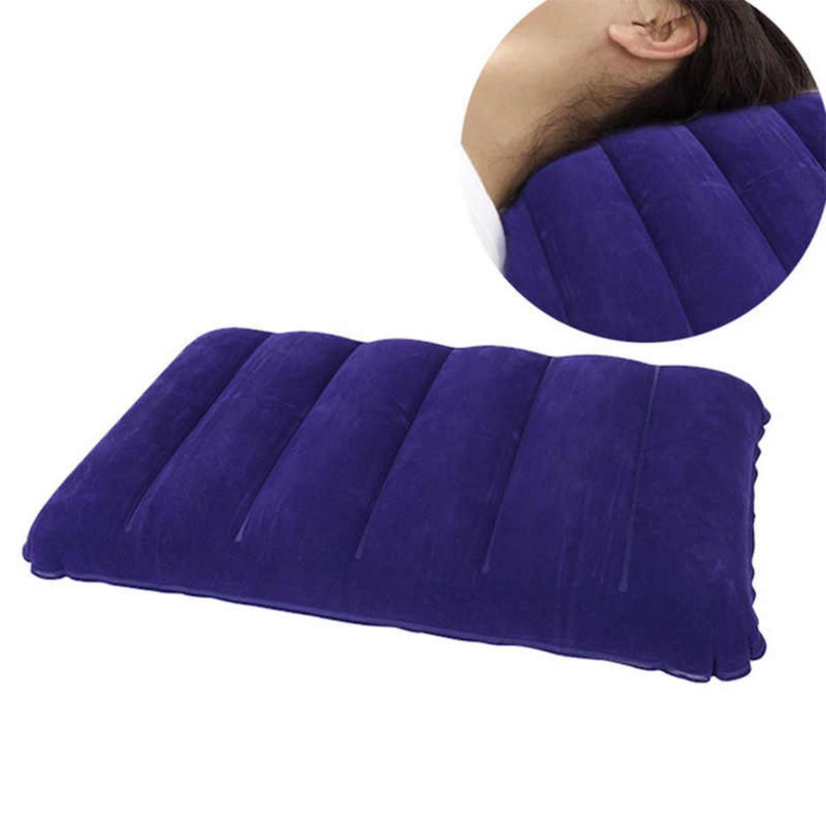 Picture of nflatable Air PillowFolding Double-sided Flocking Pillow for Travel Airplane Hotel Home Cushion for Outdoor Travel