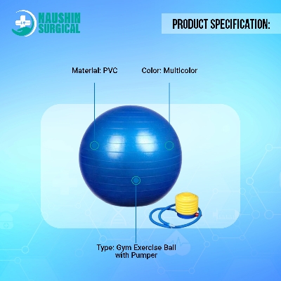 Picture of Gym Exercise Ball with Pumper For Body Fitness Plain