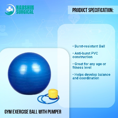 Picture of Gym Exercise Ball with Pumper For Body Fitness Plain