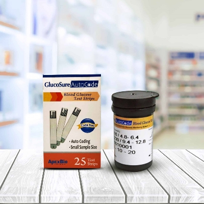 Picture of GlucoSure Auto code Glucose Test Strips  25 strips