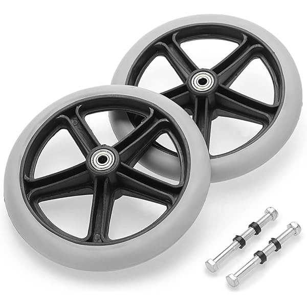 Picture of Stander Walker Replacement 15 centimetre Wheels, for the EZ Fold-N-Go Walker and Able Life Space Saver Walker, set of 2, Black