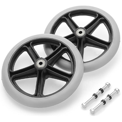 Picture of Stander Walker Replacement 15 centimetre Wheels, for the EZ Fold-N-Go Walker and Able Life Space Saver Walker, set of 2, Black