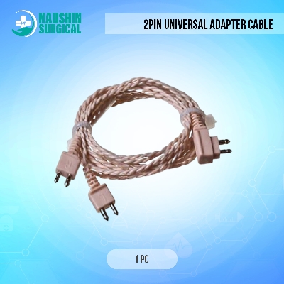 Picture of 2pin Universal Black/Beige Adapter Cable Hearing Aid Receiver For Pocket Wire Standard Power Cord