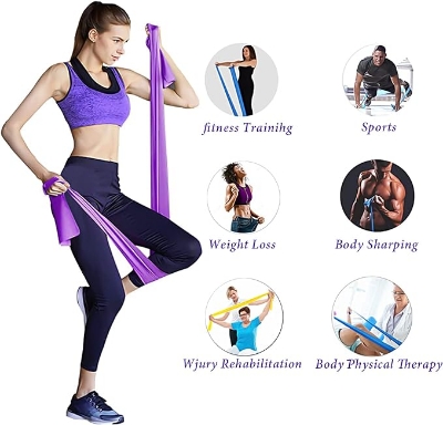 Picture of 1.5m TPE Resistance Bands Fitness Rubber band for Yoga Pilates Training Expander Elastic Strength Loop Bands for Crossfit Gym 34 Ratings5 Answered Questions