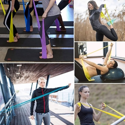 Picture of 1.5m TPE Resistance Bands Fitness Rubber band for Yoga Pilates Training Expander Elastic Strength Loop Bands for Crossfit Gym 34 Ratings5 Answered Questions