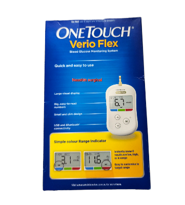 Picture of One Touch Verio Flex Meter OneTouch Verio Flex Blood Glucose Meter/One Touch Verio Flex Test Strips50 pis/One Touch Verio Flex Lancets 2box 50 pis