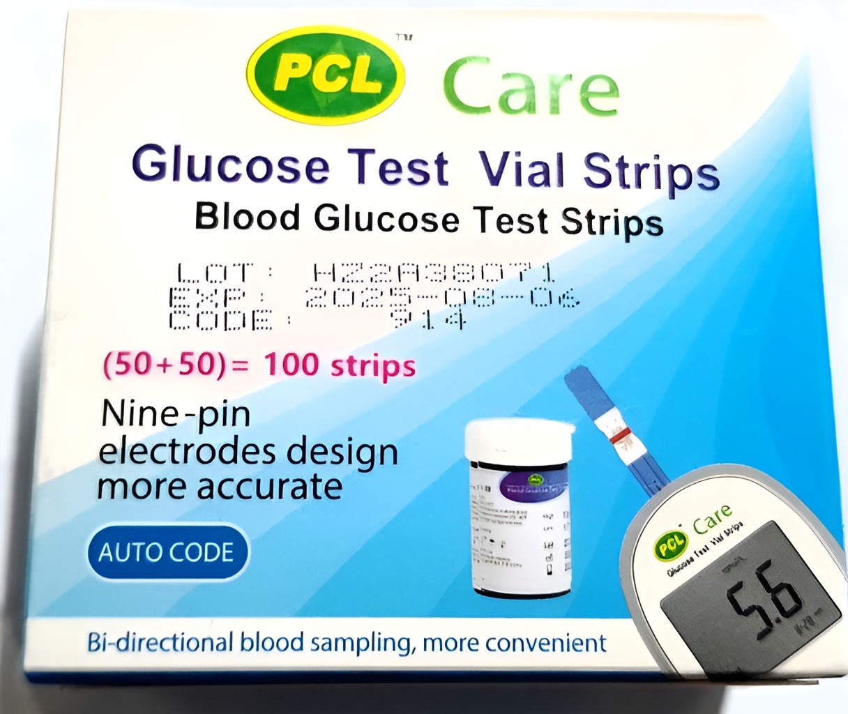 Picture of PCL Care Glucose Test Vial Strips 50 pcs
