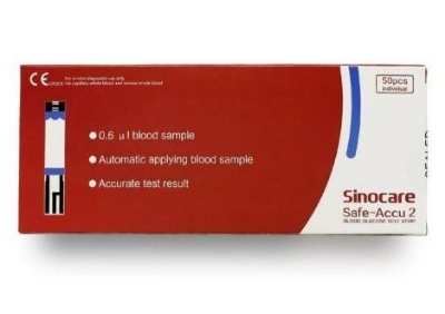 Picture of Safe-Accu 2  Blood Glucose Test Strips – 25 pcs