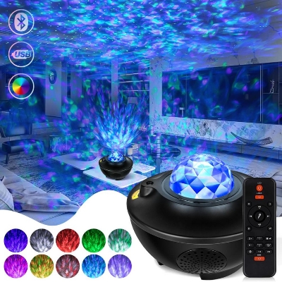 Picture of Galaxy Projector Star Starry Sky LED Night Light Projector Bluetooth Speaker Bedroom Lamp Universal Mini LED Lights Projector Light.