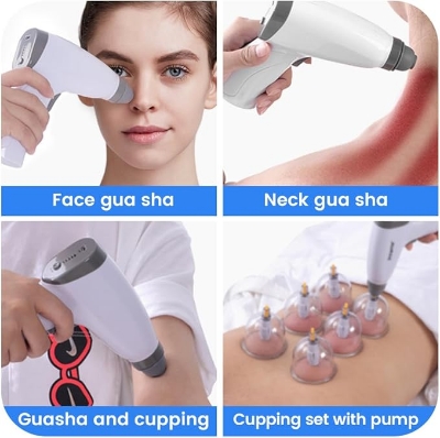 Picture of Electric Vacuum Cupping Machine Therapy Set ,Cupping Sets, Portable Electric Cupping Therapy Set Machine with Pump, Professional Vacuum Suction Cups, Electric Universal Cupping Kit for Homeuse