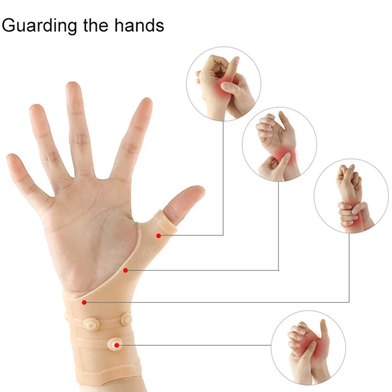 Picture of 1pcs And 6 Magnets Magnetic Silicone Gloves Gel Thumb Wrist Gloves