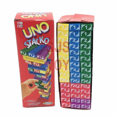 Picture of Mattel UNO Stacko Stacking Block Game Stacking Block Game/Toys/Family Game Strategy Skill Action Ages 8