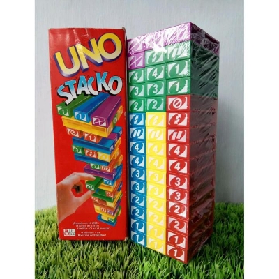 Picture of Mattel UNO Stacko Stacking Block Game Stacking Block Game/Toys/Family Game Strategy Skill Action Ages 8