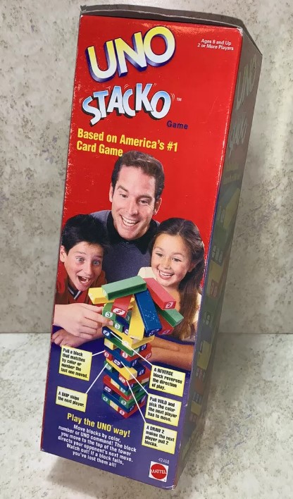 Picture of Mattel UNO Stacko Stacking Block Game Stacking Block Game/Toys/Family Game Strategy Skill Action Ages 8