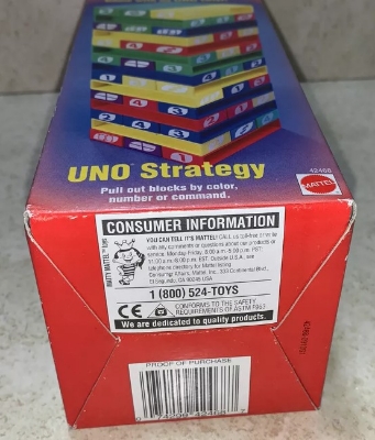 Picture of Mattel UNO Stacko Stacking Block Game Stacking Block Game/Toys/Family Game Strategy Skill Action Ages 8