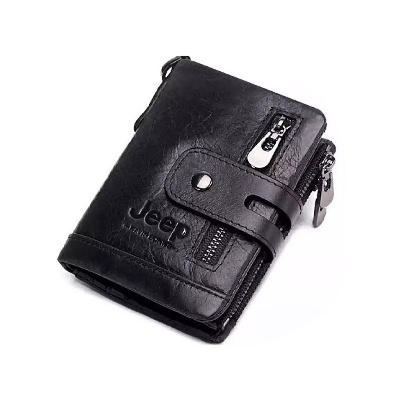Picture of Jeep Black 100% Leather Wallet For Man - Wallet For Men - Wallet