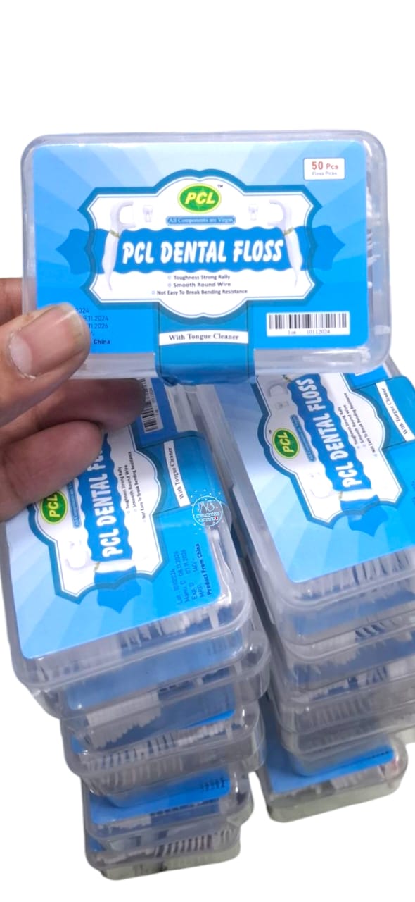 Picture of Dental Floss Pick Toothpick Interdental Cleaner Tooth Pick Flosser (50 Piece)