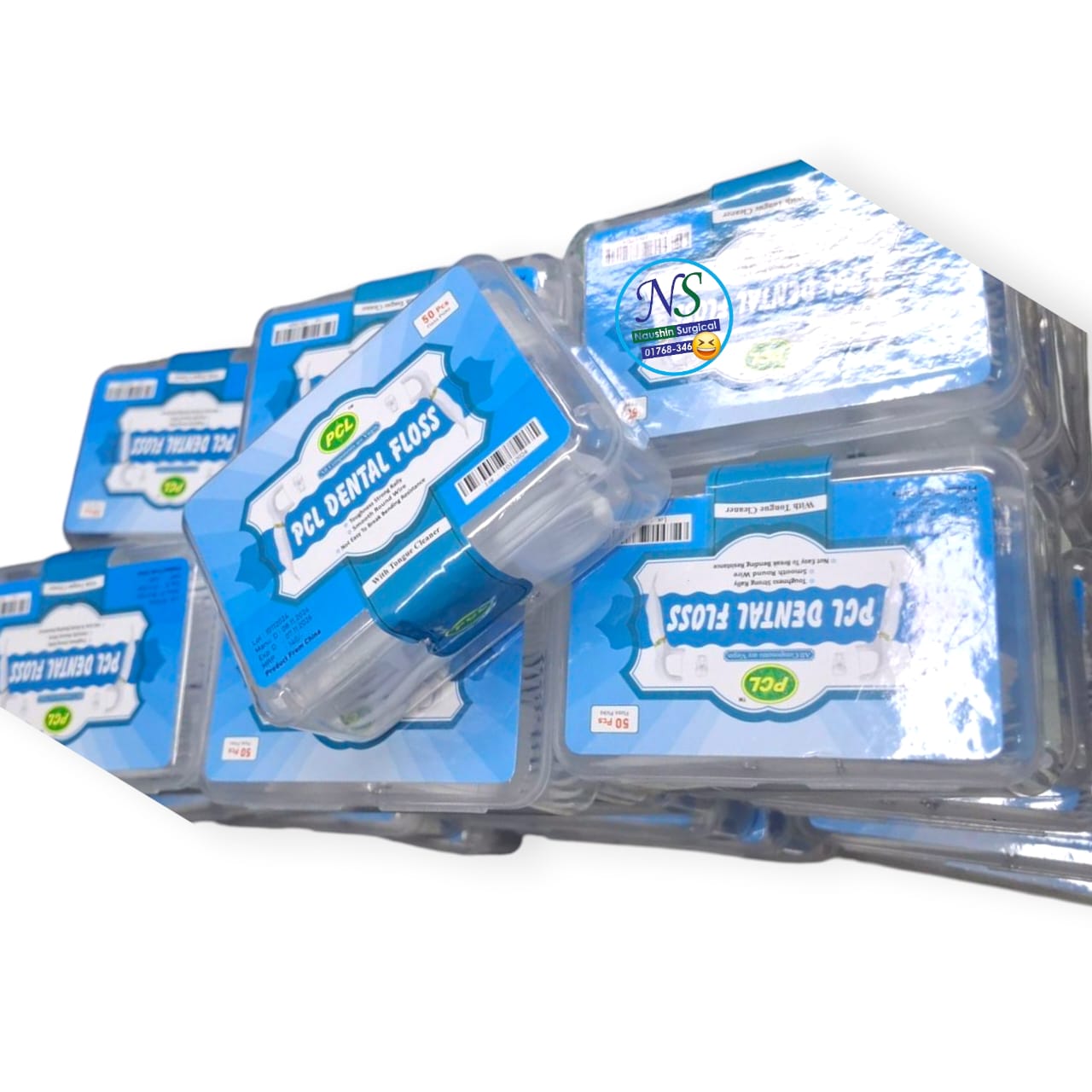 Picture of Dental Floss Pick Toothpick Interdental Cleaner Tooth Pick Flosser (50 Piece)