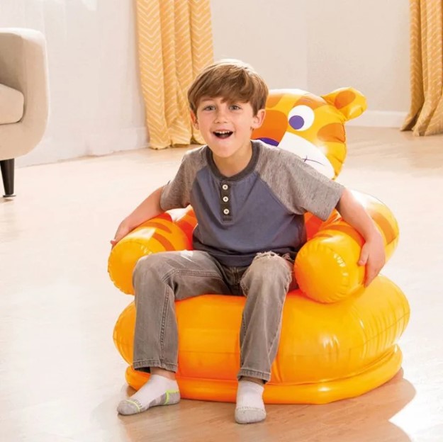 Picture of TIGER/TEDDY SHAPE Cartoon Creative INFLATABLE AIR SOFA Kids Chair-Household Toddlers for Children 3 to 8 Years,Cartoon Creative Inflatable Air Sofa Kids Chair