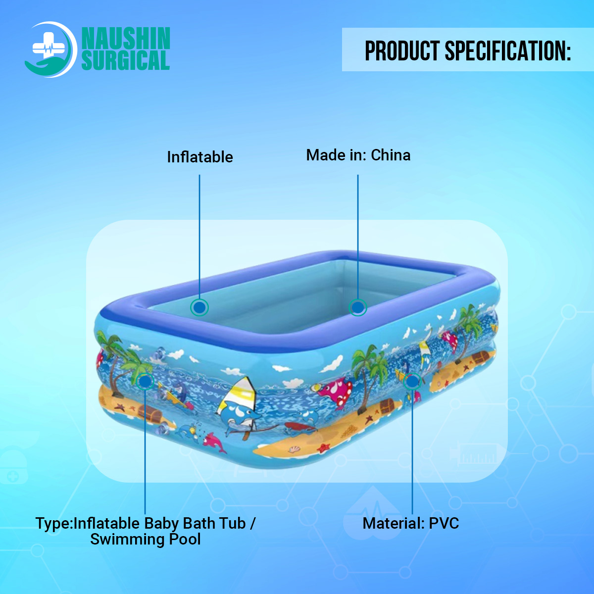 Picture of Inflatable Baby Bath Tub / Swimming Pool Inflatable Baby Bath Tub / Swimming Pool