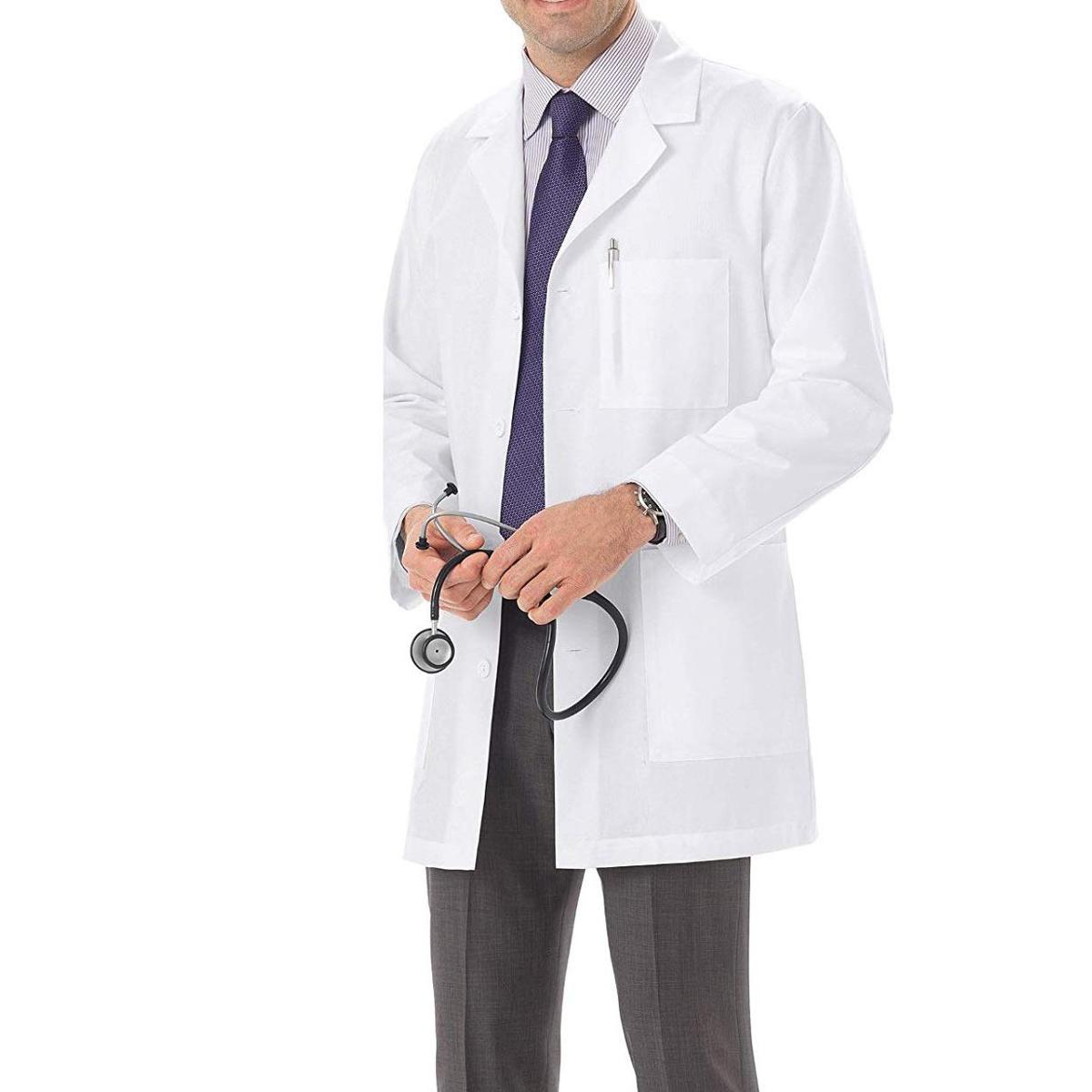 Picture of Men and Female Doctor Medical Apron (Regular Quality) - Best Quality Full Good Stitching - Reliable Medical Apparel White APRON for Doctor Men and Female