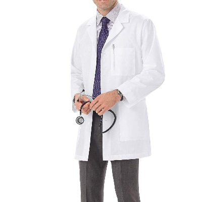 Picture of Men and Female Doctor Medical Apron (Regular Quality) - Best Quality Full Good Stitching - Reliable Medical Apparel White APRON for Doctor Men and Female