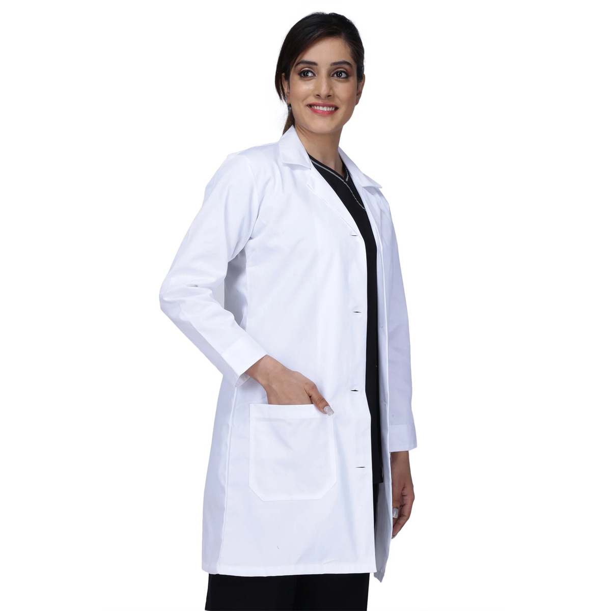Picture of Men and Female Doctor Medical Apron (Regular Quality) - Best Quality Full Good Stitching - Reliable Medical Apparel White APRON for Doctor Men and Female