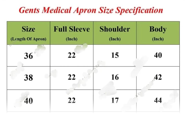Picture of Men and Female Doctor Medical Apron (Regular Quality) - Best Quality Full Good Stitching - Reliable Medical Apparel White APRON for Doctor Men and Female
