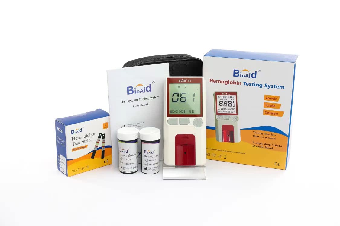 Picture of Bioaid Hemoglobin Test Meter kit  Bioaid Hemoglobin Meter kit with 50pcs Strips