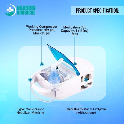 Picture of Compressor Nebulizer Machine for Child and Adult Portable Compressor Nebulizer