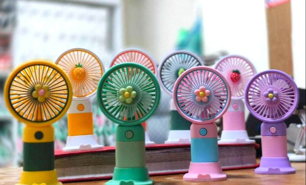 Picture of Mini USB portabel Rechargeable Fan USB rechargeable  portable handheld mini pocket fan Handheld Portable Fan USB Rechargeable Fan with Phone Holder Function for Student Dormitory Office Desktop or Outdoor Fan