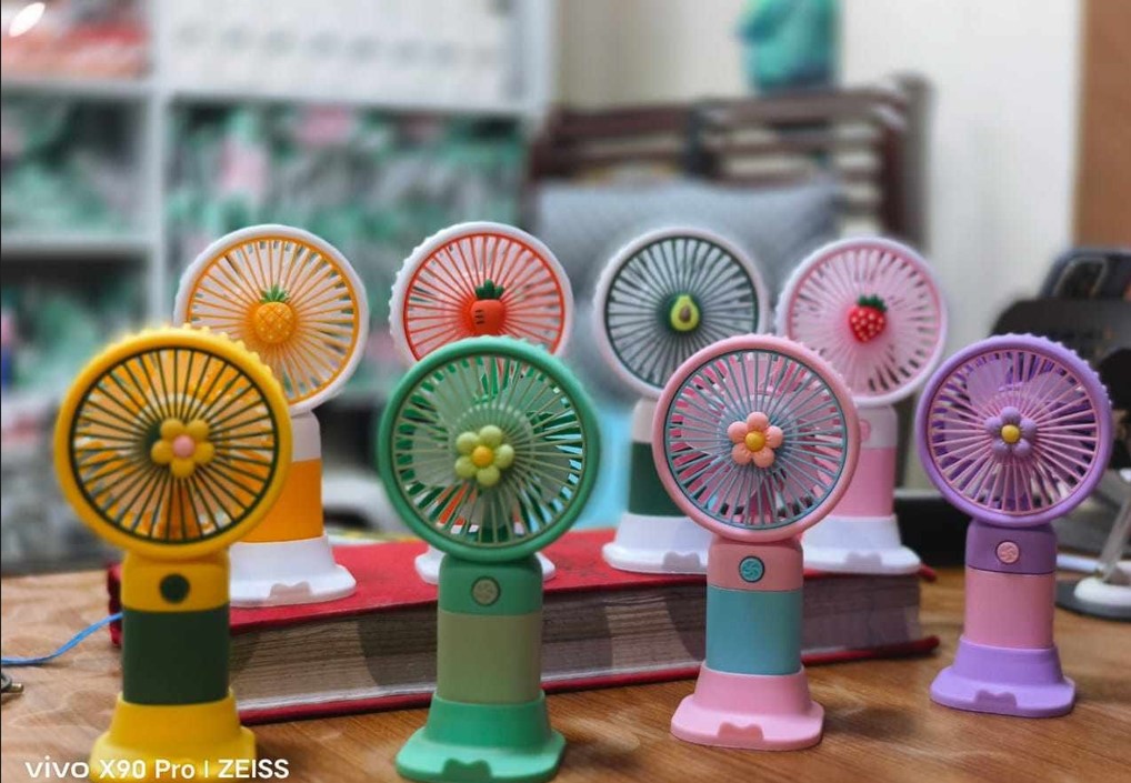 Picture of Mini USB portabel Rechargeable Fan USB rechargeable  portable handheld mini pocket fan Handheld Portable Fan USB Rechargeable Fan with Phone Holder Function for Student Dormitory Office Desktop or Outdoor Fan