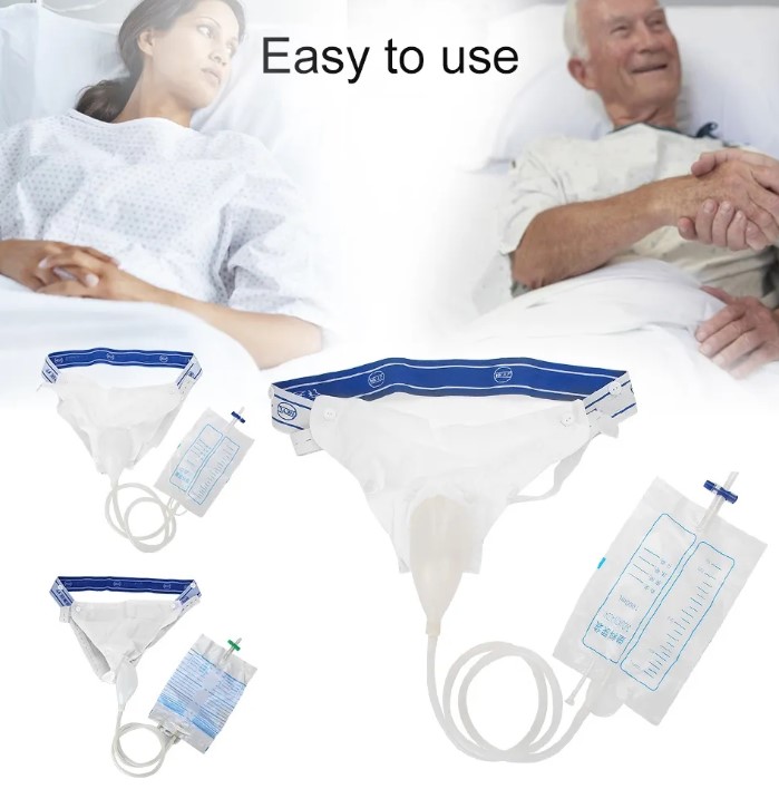 Picture of Urine Collector Silicone Urinal with Young Man  Urine Catheter Bags Urine Collection Bag Young Man