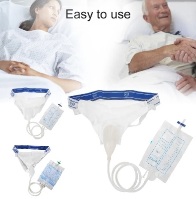 Picture of Urine Collector Silicone Urinal with Young Man  Urine Catheter Bags Urine Collection Bag Young Man