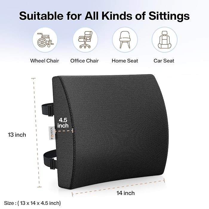 Picture of Orthopaedic Back Support (Backrest) High Density Memory Foam (Universal Size