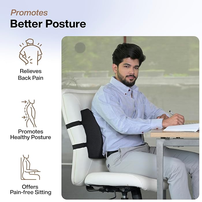 Picture of Orthopaedic Back Support (Backrest) High Density Memory Foam (Universal Size