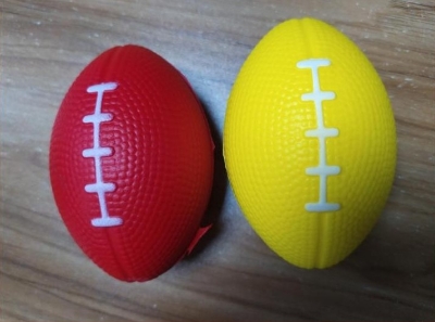 Picture of One piece Hand exercise rugby ball for relief from stress, squeeze ball soft ball - Multicolor
