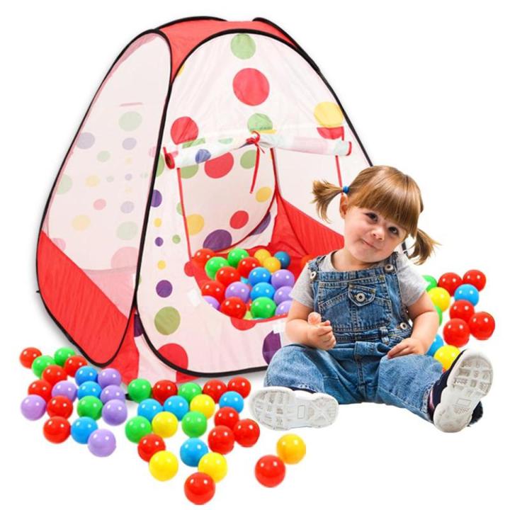 Picture of Baby Tent Play House for Kids With 50 pcs plastic balls Frozen First Play Tent 3-4 Ages