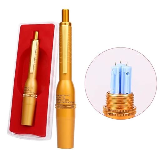 Picture of Stainless steel lancing pen with 50pis lancet point pen hijama cupping bloodletting pen acupuncture massage 3Pin
