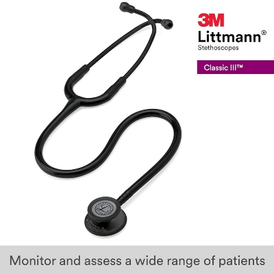 Picture of Littmann Classic III Chestpiece Monitoring Stethoscope, All Black