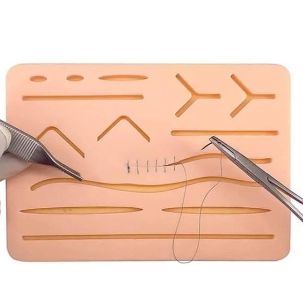 Picture of Reusable Surgical Medical Practice Traumatic Simulation Wounds Training Teaching Model Suture Kit Pad Silicone Fake Skin Suture