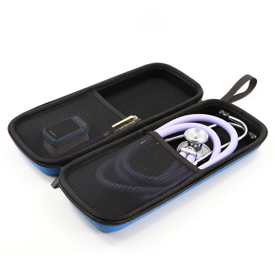 Picture of Travel Carrying Case Portable Stethoscope Storage Box Mesh Bag Compatible For Littmann Cardiology Iii Stethoscope