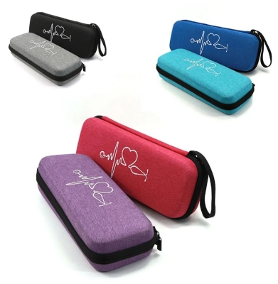 Picture of Travel Carrying Case Portable Stethoscope Storage Box Mesh Bag Compatible For Littmann Cardiology Iii Stethoscope