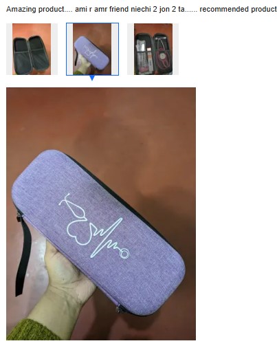 Picture of Travel Carrying Case Portable Stethoscope Storage Box Mesh Bag Compatible For Littmann Cardiology Iii Stethoscope