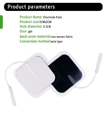 Picture of 2 Pair 5x5cm Electrode Pads for Electric Tens Acupuncture Digital Therapy Machine for Slimming Electric Body Massager Frequency