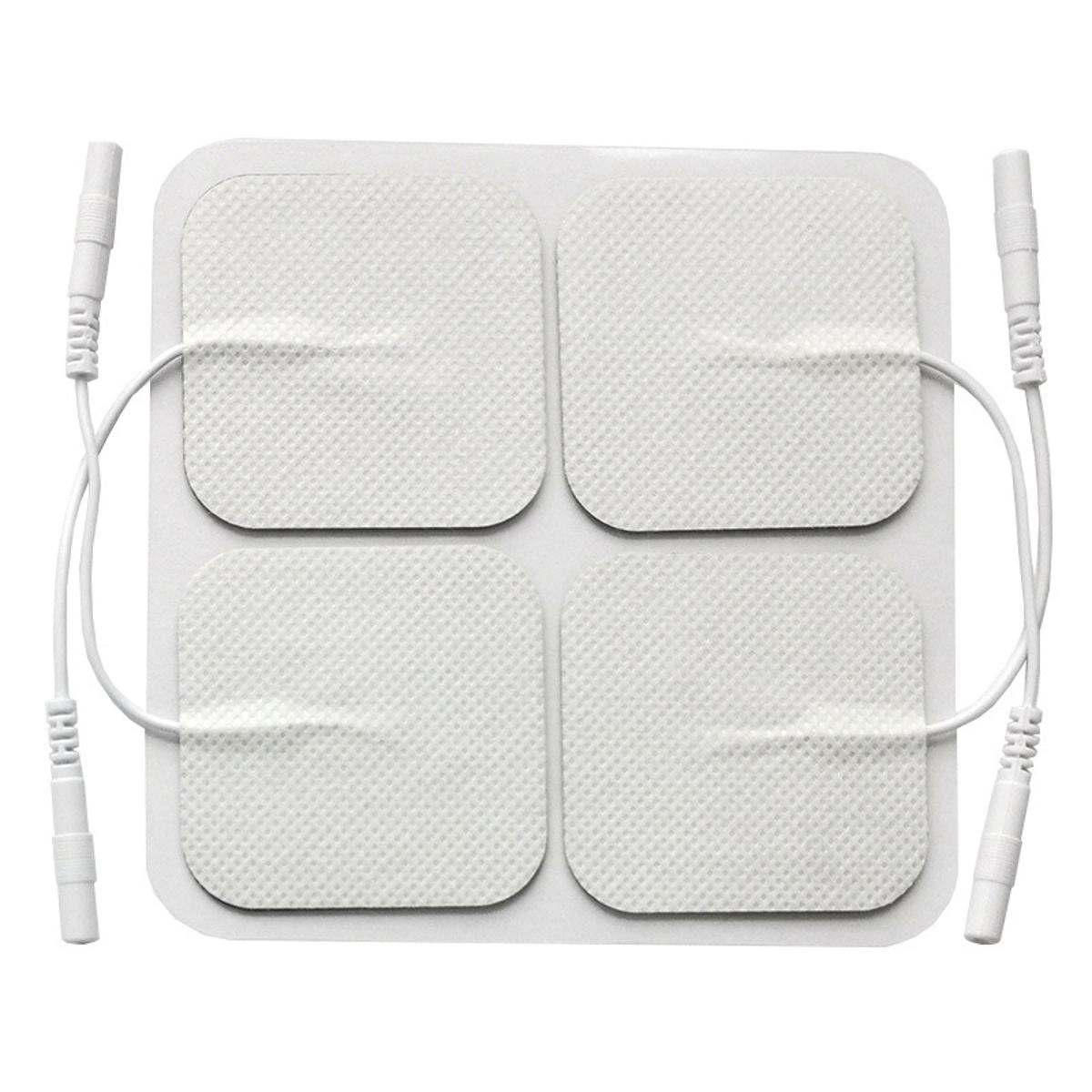Picture of 2 Pair 5x5cm Electrode Pads for Electric Tens Acupuncture Digital Therapy Machine for Slimming Electric Body Massager Frequency